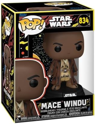 Funko Pop! Star Wars: May The Force - Mace Windu - Retro - Figuri...
