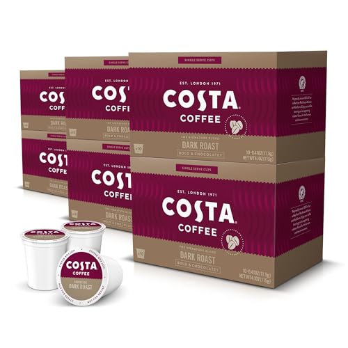 Image of Costa Coffee Single Serve Pods Compatible with Keurig K-Cup Brewers Dark Roast, 60 count