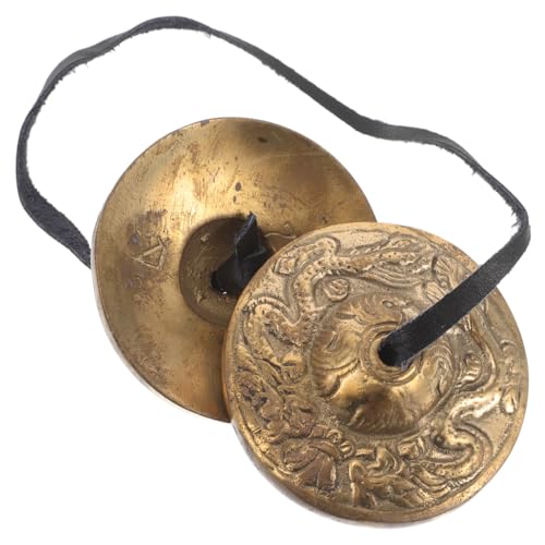 1Pair Copper Finger Cymbals Durable Zills for Spiritual Rituals Musical Performances and Celebrations for Tibetan Ceremonies Sound