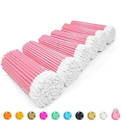 Disposable Lip Brushes 600 Pcs Make Up Brush Lipstick Lip Gloss Wands Applicator Tool(Pink,600 pcs)