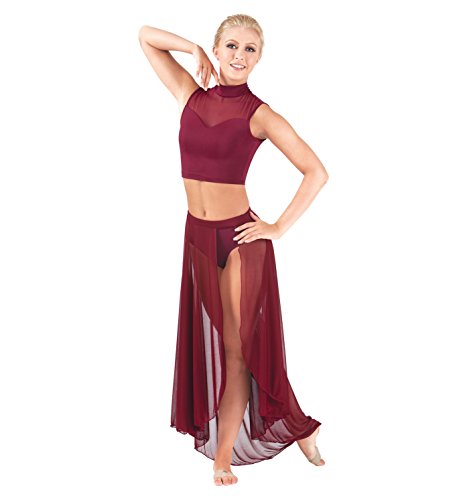 Body Wrappers Adult Long Mesh Dance Skirt Bw9105Whtxss White Xss #TOP2