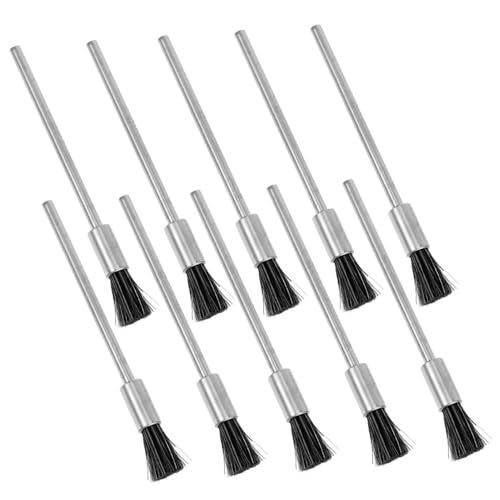 SOESFOUFU 10pcs Wire Brush for Welders Round Wire Brush Long Handle for Industrial Cleaning Detailing