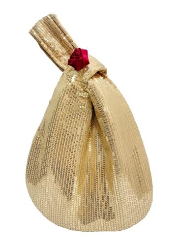Image of Signature Potli Bag for Women - Sequin Knot Detail | Wedding & Cocktail Festive Statement Ethnic Handbag