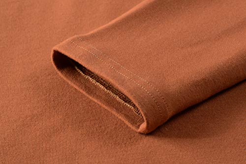 Image of Women's Soft Cotton Turtleneck Top Basic Pullover Sweater