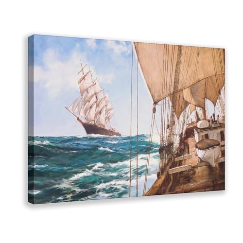 Cadre suspendu Ships That Pass Montague Dawson pour habiller un mur de bureau