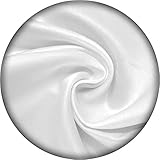 White Satin Fabric 5 Yards 58 inches Wide Affordable, Lightweight and Inexpensive. Smooth, for Weddings, Decor, Gowns, Sheets, Costumes, Dresses,Special Events Tablecloth Wedding Decoration