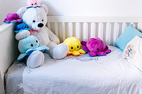 KUNSTIFY XXL Oktupus Stimmungs Kuscheltier Oktopus Kuscheltier wenden Riesen Octopus Plüschtier für Mädchen, für Kinder… – Bild 7