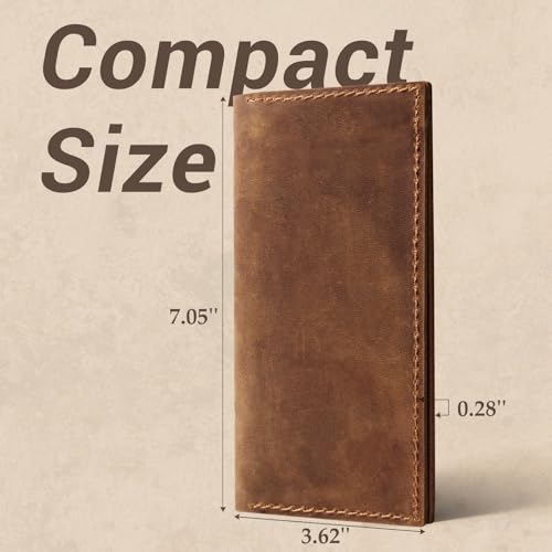 Image of CoBak Genuine Leather Checkbook Cover for Women & Men, with RFID Blocking | Classic Design Check Book Holder for Personal and Business