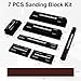 Sanding Block Kit with Sandpaper 7 Pieces Flexible EVA Foam Sanding Blocks Wet or Dry Autobody Sanding Kit for Woodworking Automotive Car Bodywork