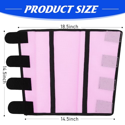 Image of Set of 12 Mesh Fly Boots for Horse Breathable Mesh Horse Boots Protective Horse Leg Loose Wraps Horse Leggings for Preventing Flies and Mosquitoes Bites