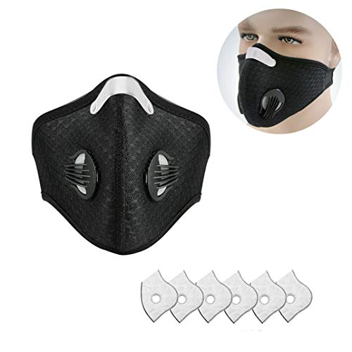 Cycling Outdoor Face Bandanas, with Breathing valve for Adults, Haze Dust Face Health