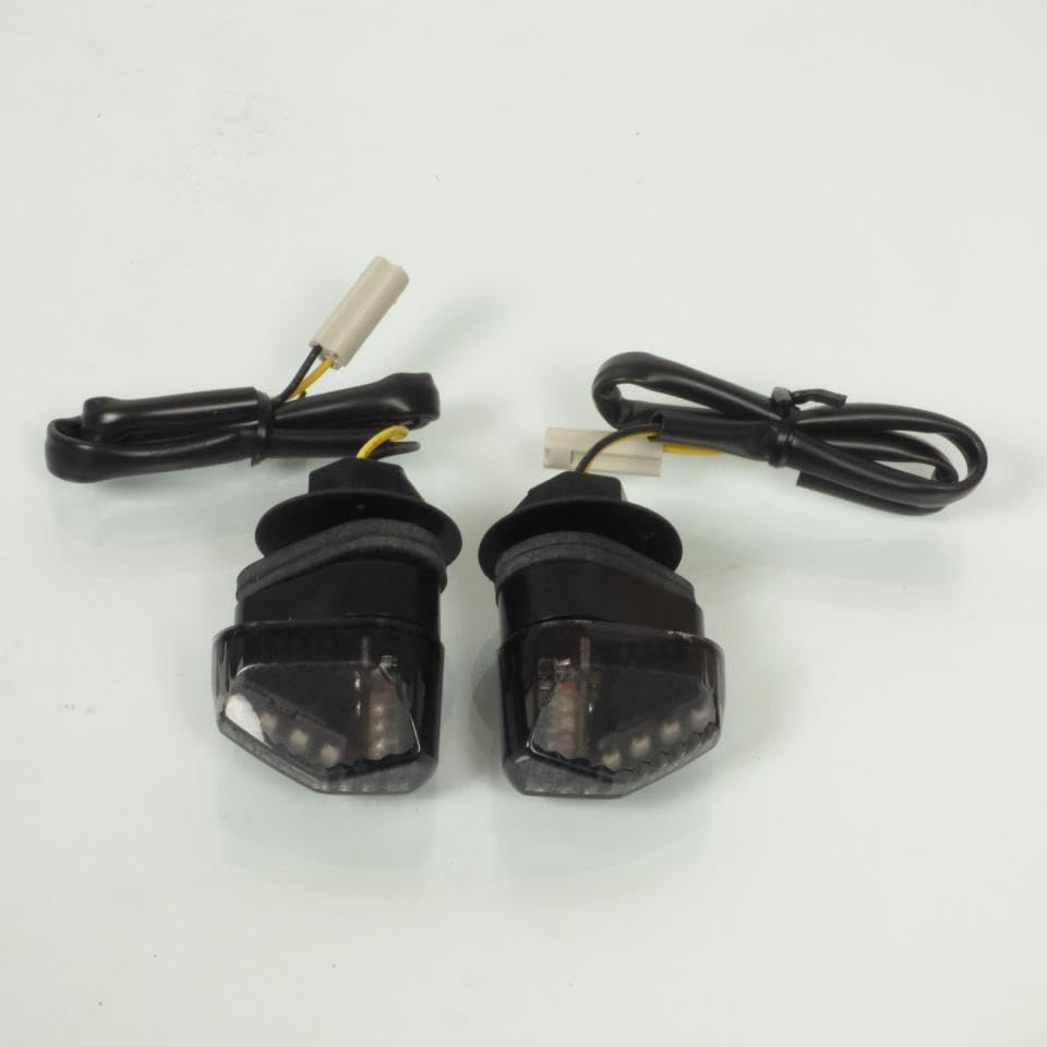 Clignotants Moto LED Homologués E24 – 2 Pièces, 3 LED, Alliage Aluminium, étanche IP67 – Compatible 12V - 2