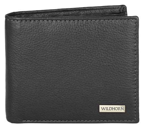 Image of WildHorn Rfid Protected Leather Wallet For Men, Black
