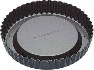 MasterClass KCMCHB84 Sponge Flan Tin with Loose Base and PFOA Non Stick, Heavy Duty Carbon Steel, 20 cm, Grey