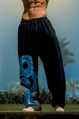 Image of FUAARK Mens Cotton Python Loose Oversized Track Pant
