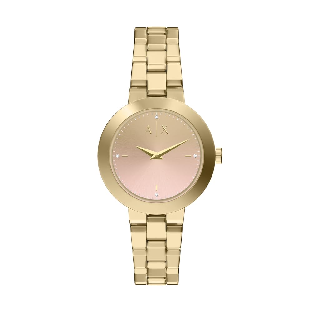 Armani Exchange Women's 36MM Gold-Tone Stainless Steel Watch, AX5182