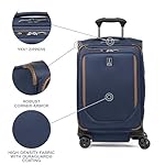 Travelpro Crew Classic Lightweight Softside Expandable Carry on Luggage, 8 Wheel Spinner Suitcase, Men and Women, Carry On 21-Inch, Patriot Blue - Image 4