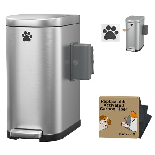 organizelink Dog Poop Trash Can Outside with Odor Control Lid