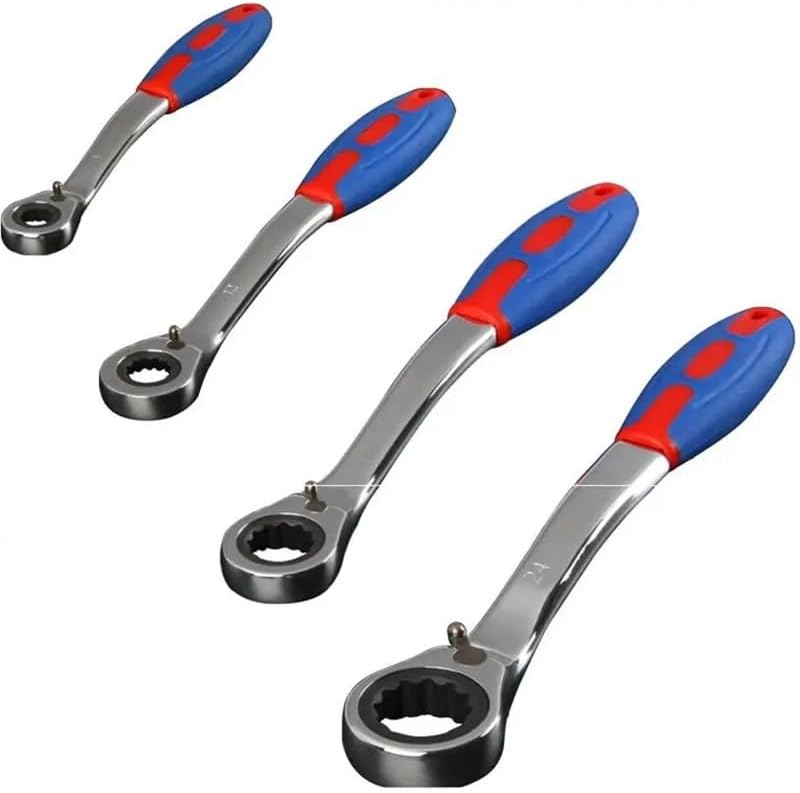 8-24mm 72 Tooth Ratchet Special Opening Ratchet Wrench for Car Reapair Gear Spanner Handle Mechanical Torque Spanner(8-10-13mm)
