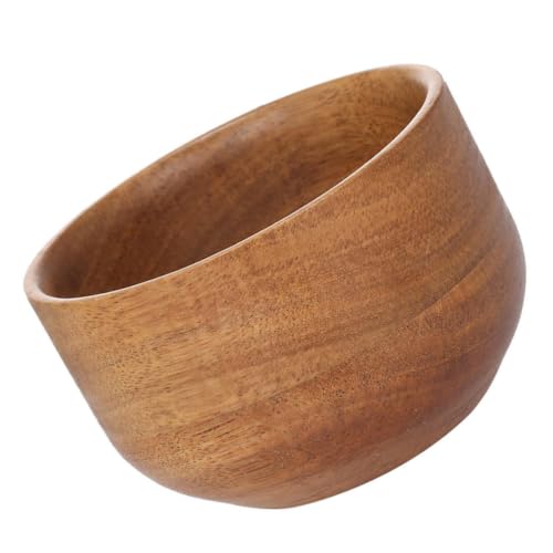 Cuenco de afeitar de madera para generar espuma densa con diseño simple y práctico 2