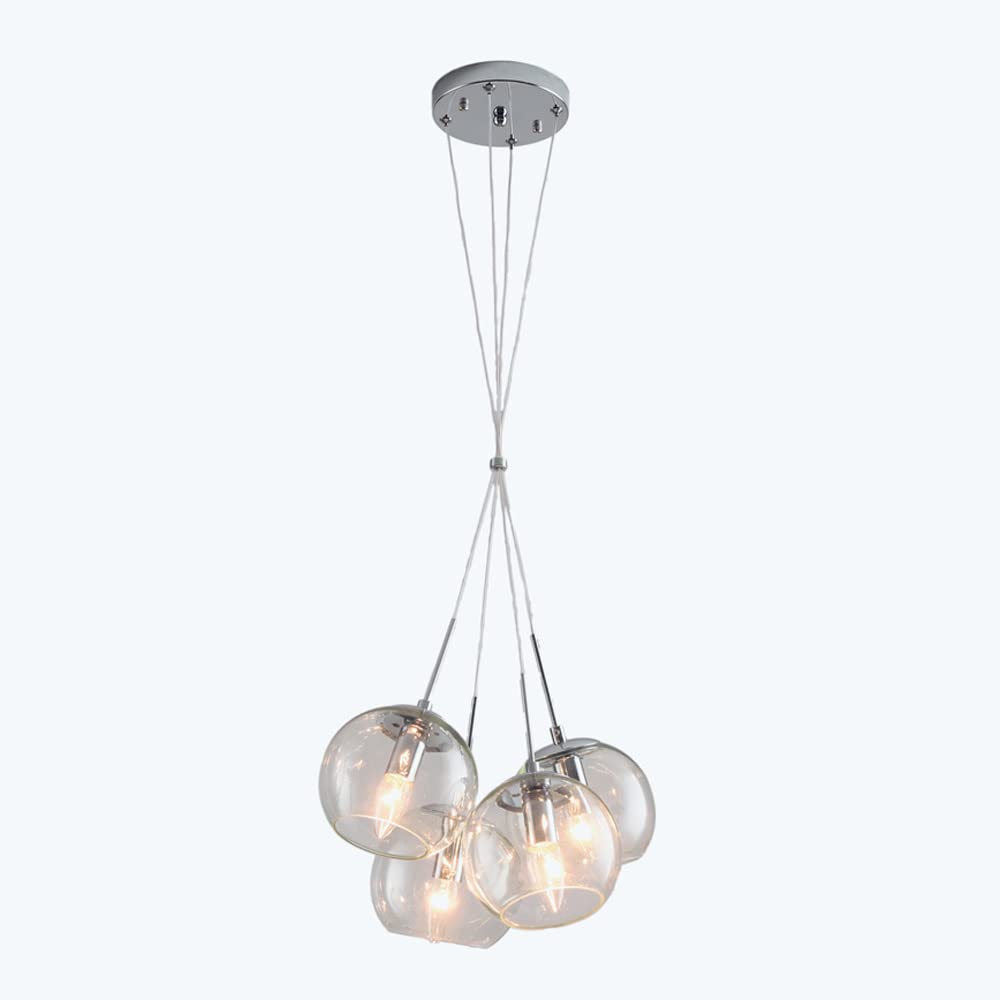 Lustre en verre moderne pour plafond suspendu de cuisine nordique
