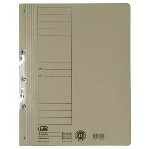 Preisvergleich Produktbild ELBA Einhakhefter aus Karton, grau, kaufmnnische Heftung
