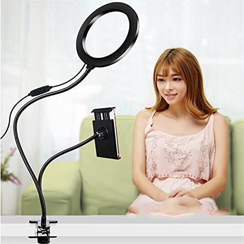 Anillo de luz para selfie SCRUBY de 16 cm con soporte de móvil para escritorio 2