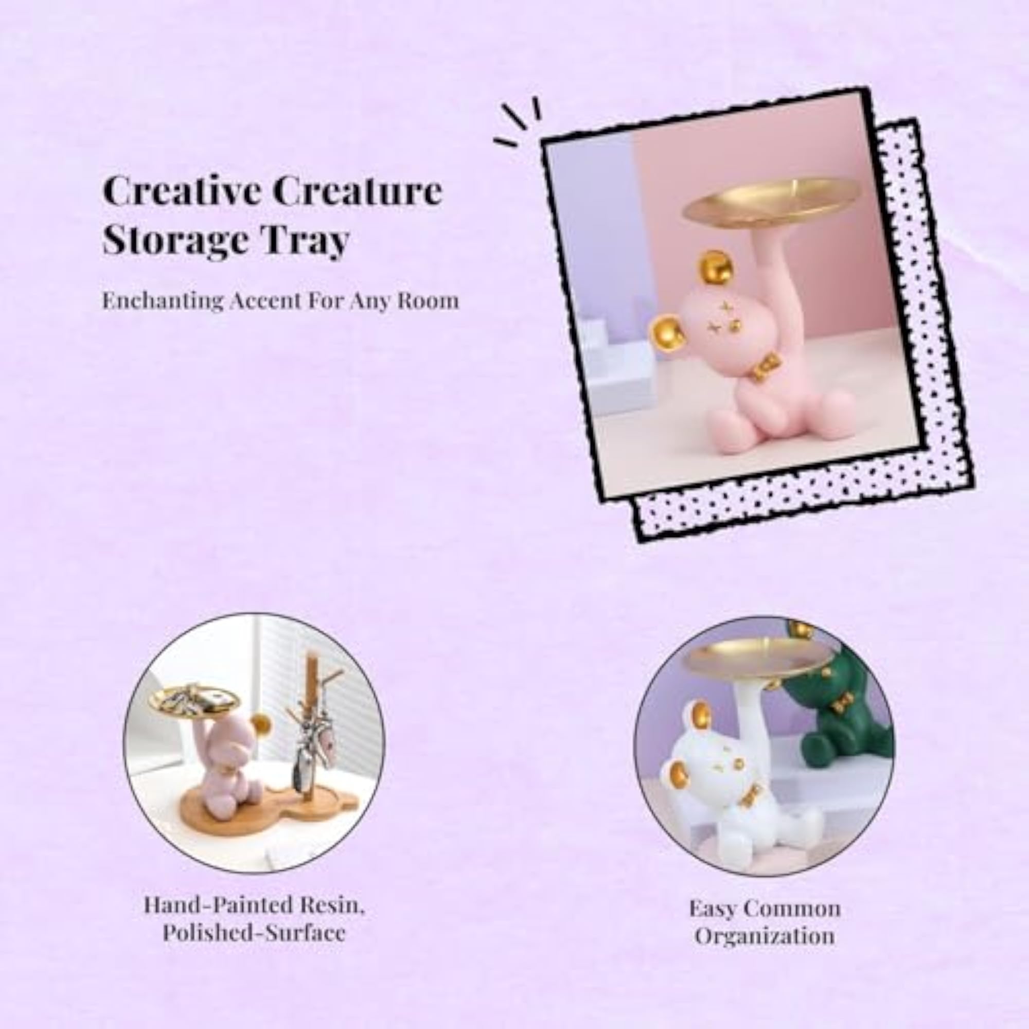 Creature Storage Tray, Light Luxury Resin Decoration
