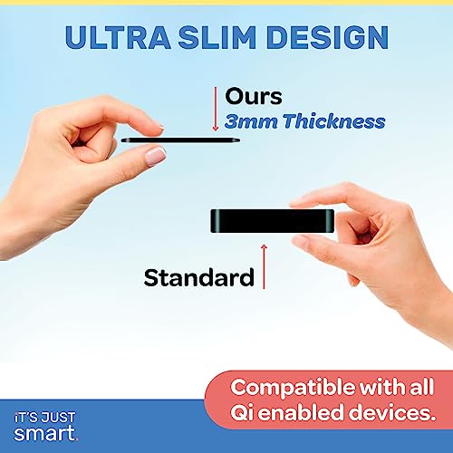 It'S Just Smart Ultra Slim Universal Fast Wireless Charger - Phone Charger Compatible With All Qi Enabled Phones - Smart Fast Charging Pad For Multiple Devices thumb #2