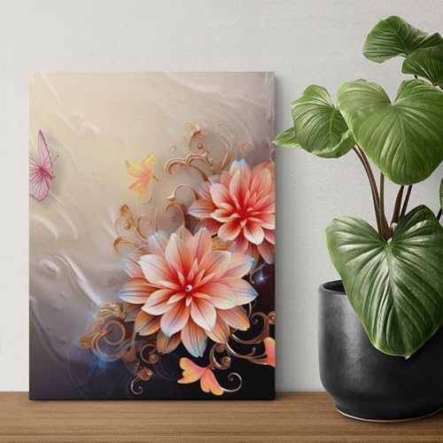 Peinture par numéro fleurs kit cadeau idéal adulte débutant RTFGHJS - 6