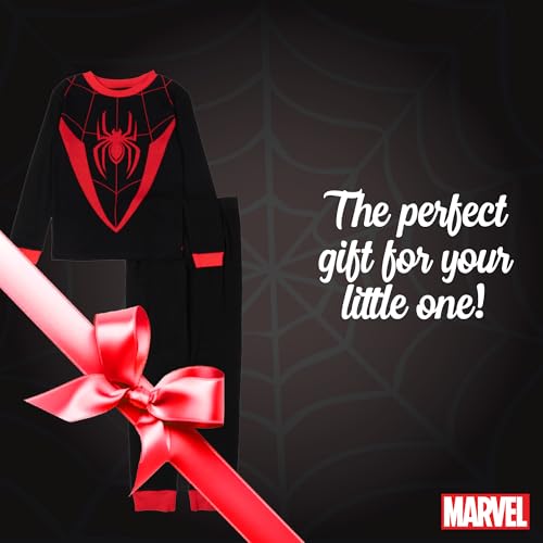 Image of Marvel Boys' 2-piece Snug-fit Cotton Matching Holiday Pajama Set, Soft & Cute for Kids