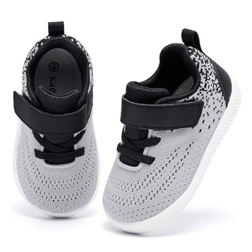 Image of MORENDL Toddler Sneakers Baby Boys & Girls Barefoot Shoes Lightweight Breathable Walking Running Tennis Athletic Sport Shoes
