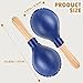 EASTROCK Maracas Hand Percussion Rattles Sand Hammer Percussion Instrument Blue Professional Maracas with ABS Shells and Wooden Handles for Live Performances and Recording Party Concert KTV Blue