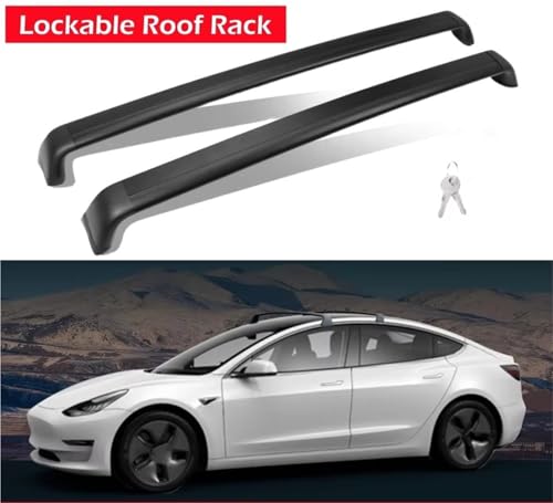 Barres de toit longitudinales Tesla Model 3 antivol 2017-2024
