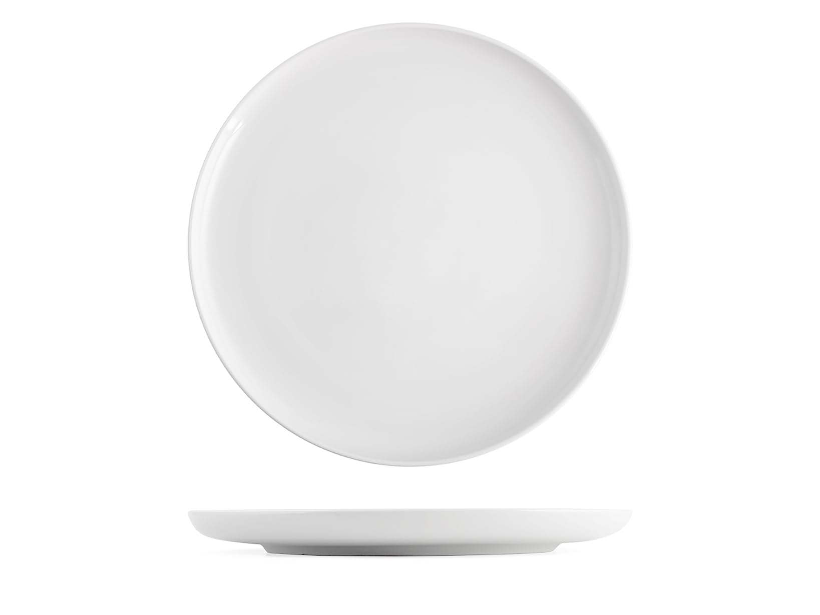 H&H Set of 6 Pearl White Porcelain Dinner Plates 27 cm