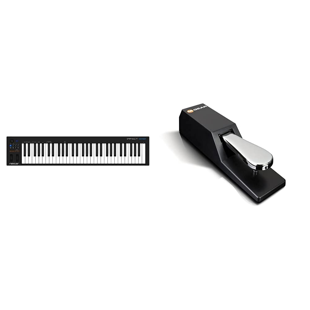 Nektar, 61-Key Impact GX61 Controller Keyboard & M-Audio SP 2 | Universal Sustain Pedal with Piano S