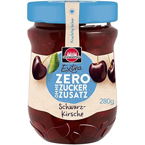 Schwartau Extra Zero Schwarzkirsche, Fruchtaufstrich ohne Zuckerzusatz Cover