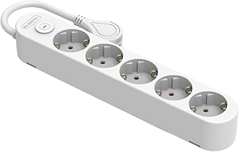 Silver Electronics - Protek Plus 5 Sockets with Switch Cable 1.5 m IP20 White