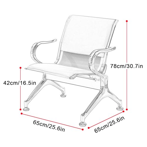 Silla de recepcion morada para evitar dolores de espalda en salas de espera 2