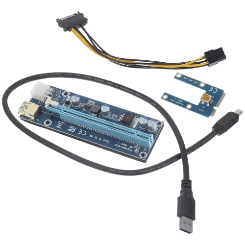 OSOLADY Cable Adaptador Pci-e X16 para Tarjeta Gráfica Externa Gpu para Portátil, Cable USB 60 Cm, Color Azul, Compatible Mini Pci-e, Accesorio para Mejora Gráfica y Gaming Portátil