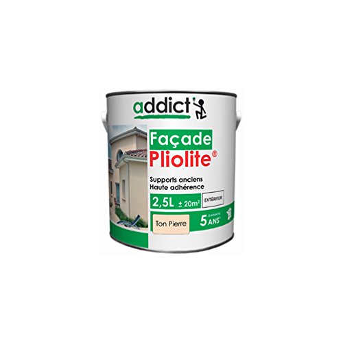 Addict – Peinture Mat pour façade à base de résine Pliolite 2,5 L – Ton pierre – ADD111926 – Addict