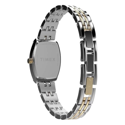 Timex Trend Dameshorloge, 21 mm, tweekleurig bandje van legering met groene wijzerplaat en tweekleurige kast, TW2Y22300 - Afbeelding 4