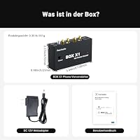 Fosi Audio BOX X1 Phono Vorverstärker für MM-Plattenspieler mit 3,5MM Kopfhörer und RCAAusgang, Mini PhonVorverstärker mit Ein-/Ausschalter für Phonographen/Plattenspieler, DC12V Netzteil inbegriffen – Ansicht 8