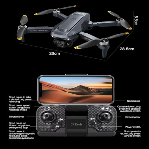 Image of GR Deals K811 MAX GPS Drone with camera 4k hd brushless drone with camera, auto return, follow me mode, obstacle avoidance, altitude hold, FPV Quadcopter with GPS,for adults.