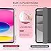 MoKo for iPad (A16) 11th Generation Case 11 Inch 2025, iPad 10th Generation Case 10.9 Inch 2022 with Pencil Holder, Slim Light Trifold Protective Cover with Hard PC Translucent Back Shell, Pink