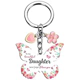 OEHEDOU Valentines Day Gifts For Daughters Valentines Day Gifts Daughter Gift From Mom Birthday Gift For Daughters Keychain Best Daughter Present For Birthday Valentine Easter Mothers Day