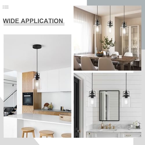 Hansang Modern Black Pendant Lights – Adjustable Farmhouse Elegance - Image 5