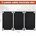 Kanayu 12 Panels Safety Barricade 5.8FT Caution Sign PVC Frame Folding Security Gate Portable Privacy Fence High Visibility Barricade Foldable Caution Symbol Crowd Control Restricted Area