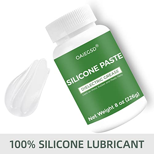 8Oz Dielectric Grease With A Curve Brush, A Straight Brush And A Towel, 100% Dielectric Grease, Excellent Lubricant Silicone Grease For O Rings, Electrical Connector, Metal, Plumbers - By Oaiegsd #TOP1