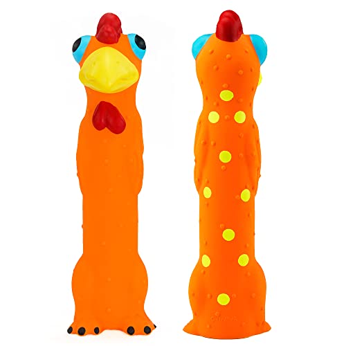 Chiwava 3 Stück 9 Zoll Latex mit Quietscher Dog Toys lang Animal Puppy Quietschen Interaktives Spielen Sortierte Farbe